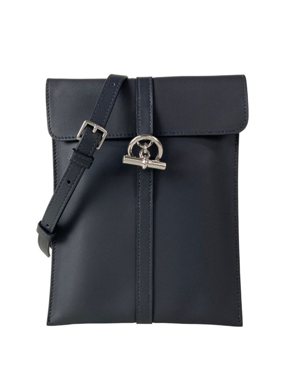 Hermes Shoulder Bag Glenan to Go Ardoise Silver